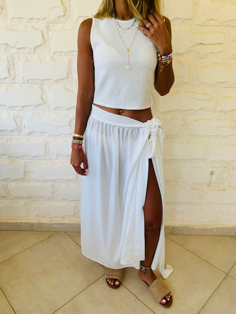 White Wrap Skirt