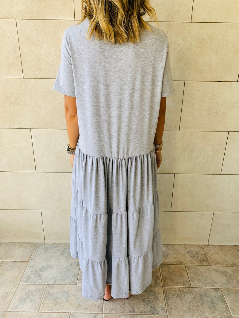 Grey Tiered Dress