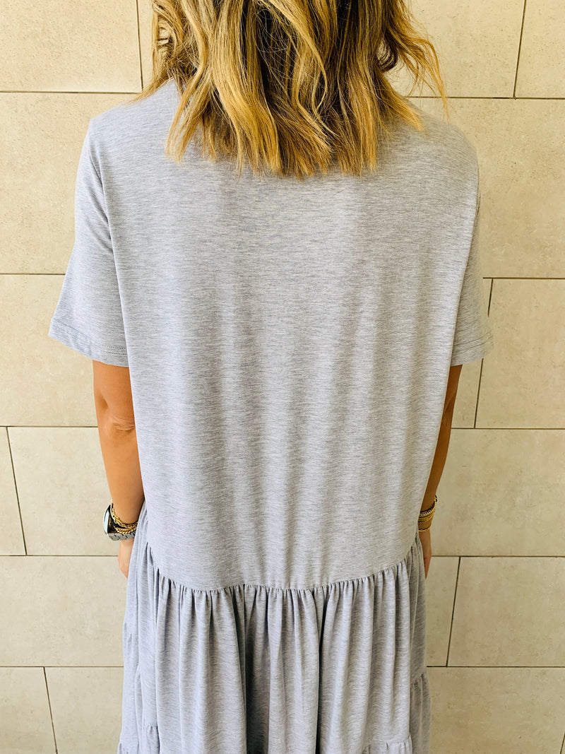Grey Tiered Dress