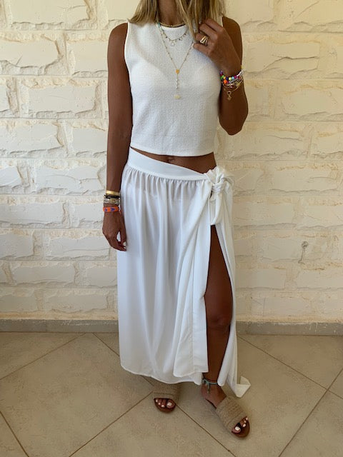 White Wrap Skirt