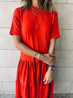 Red Tiered Dress