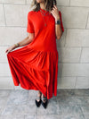 Red Tiered Dress