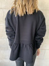 Black Peplum Sweatshirt
