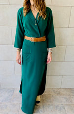 Emerald Blazer Maxi Dress