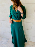 Emerald Blazer Maxi Dress