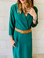 Emerald Blazer Maxi Dress