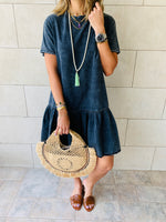 Grey Summer Denim Dress