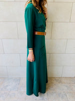 Emerald Blazer Maxi Dress
