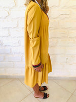 Mustard Ree Embellished Dress