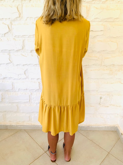 Mustard Ree Embellished Dress