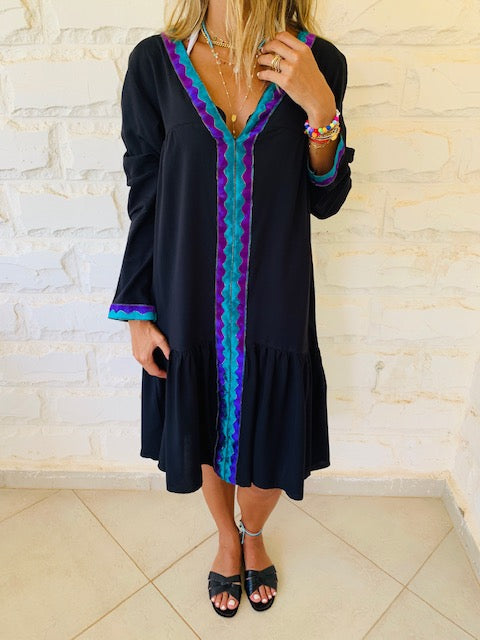 Black Ree Embellished Dress