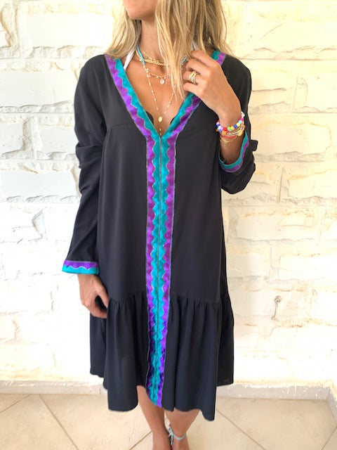 Black Ree Embellished Dress