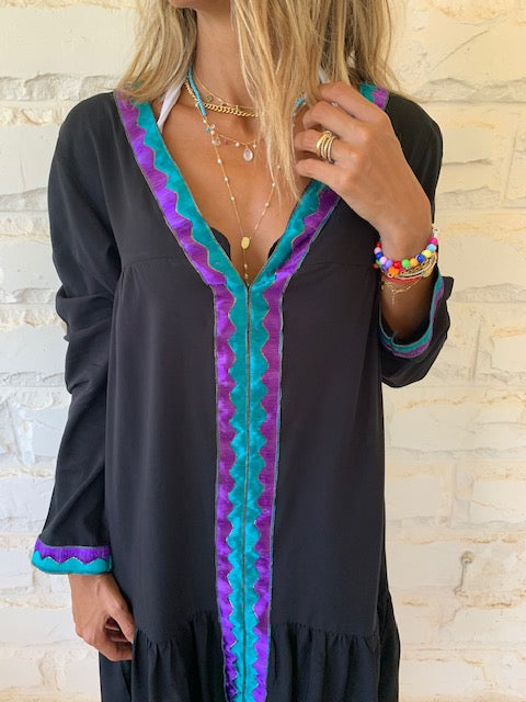 Black Ree Embellished Dress