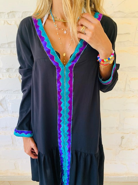 Black Ree Embellished Dress