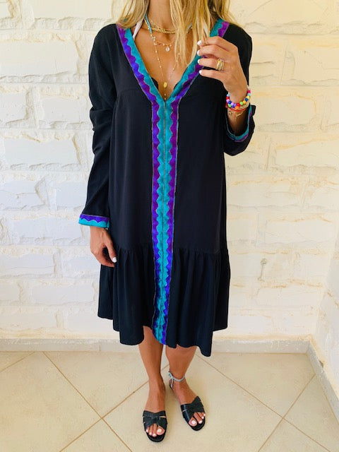 Black Ree Embellished Dress