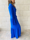 Azure Dottie Button Down Dress