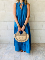 Denim Tiered Maxi Dress
