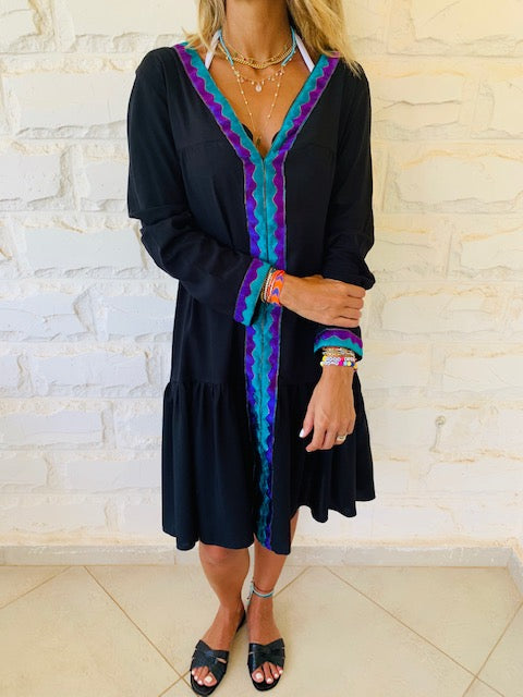 Black Ree Embellished Dress