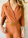 Copper Blazer Maxi Dress