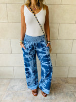 Tie Dye Denim Flare Pants