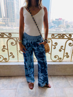 Tie Dye Denim Flare Pants