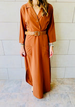 Copper Blazer Maxi Dress