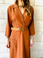 Copper Blazer Maxi Dress