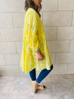 Yellow Anglaise Kimono