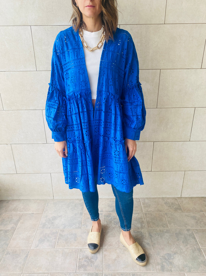 Blue Anglaise Kimono