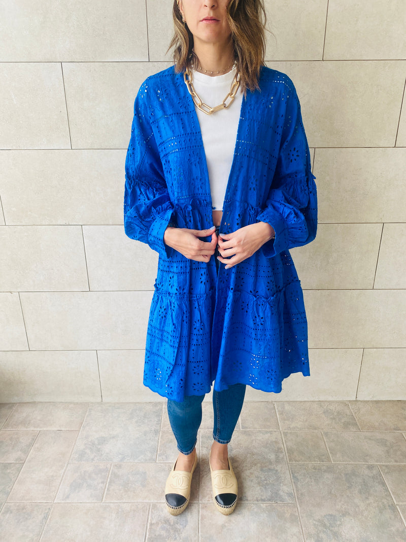 Blue Anglaise Kimono