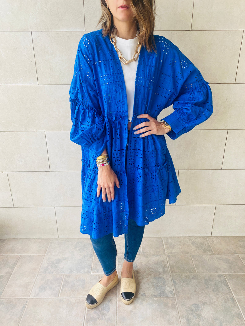 Blue Anglaise Kimono