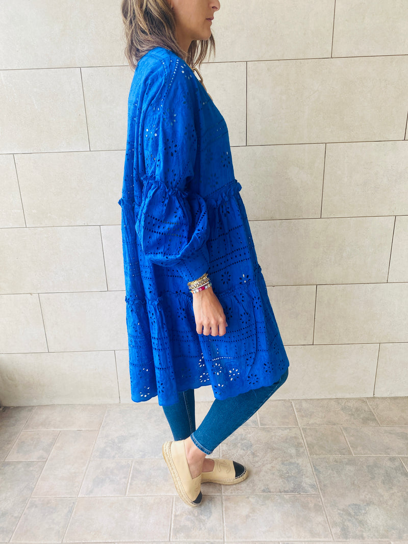 Blue Anglaise Kimono
