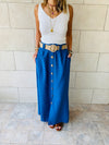 Blue Belted Skirt