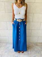 Blue Belted Skirt