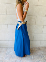 Blue Belted Skirt