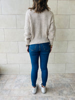 Beige Slouch Knit Pullover