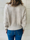 Beige Slouch Knit Pullover