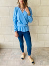 Baby Blue Buckle Top