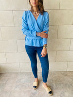 Baby Blue Buckle Top