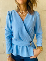 Baby Blue Buckle Top