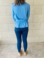 Baby Blue Buckle Top