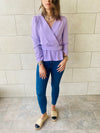Lilac Buckle Top