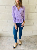 Lilac Buckle Top