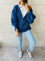 Blue Button Cardi