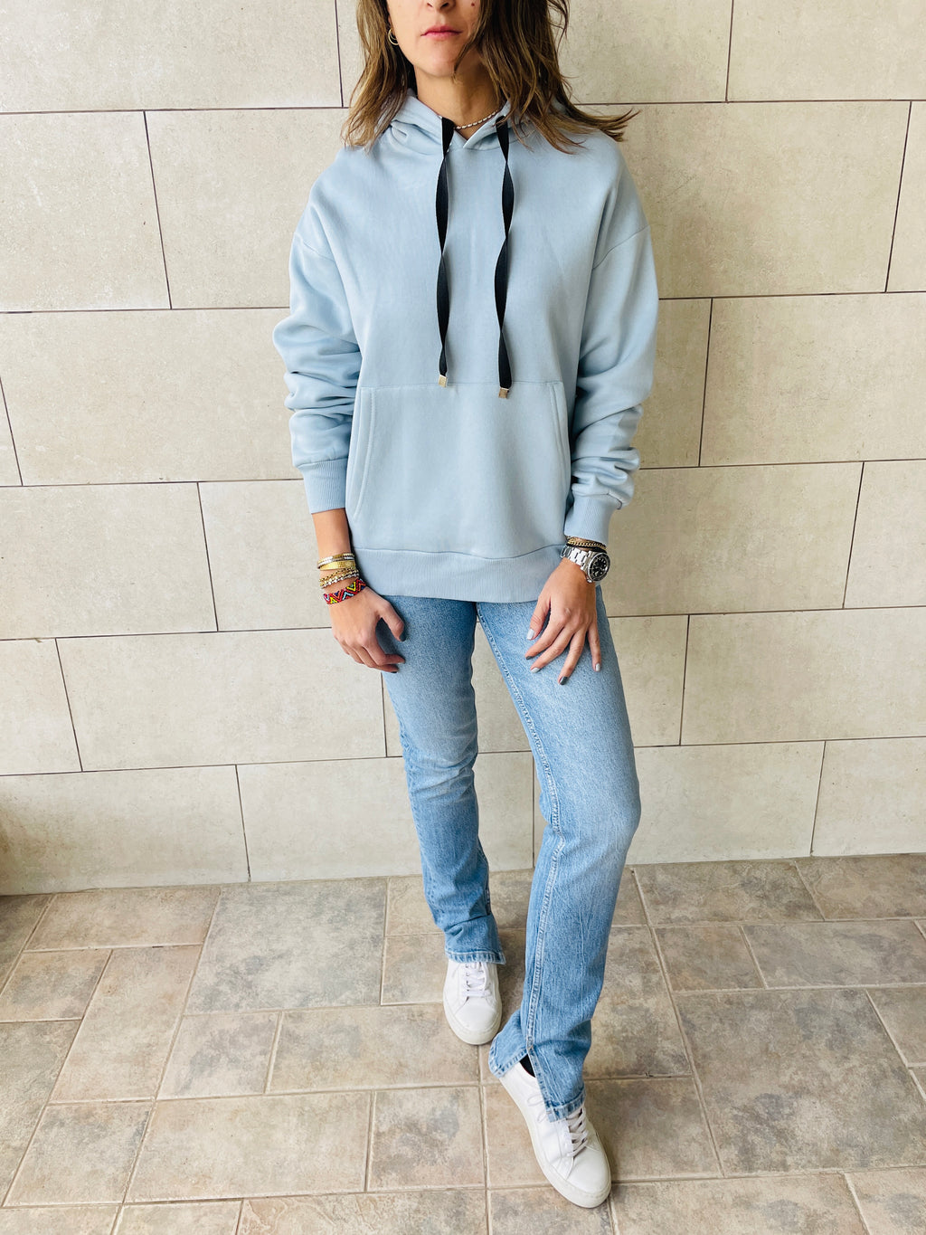 Baby Blue Hoodie Sweatshirt