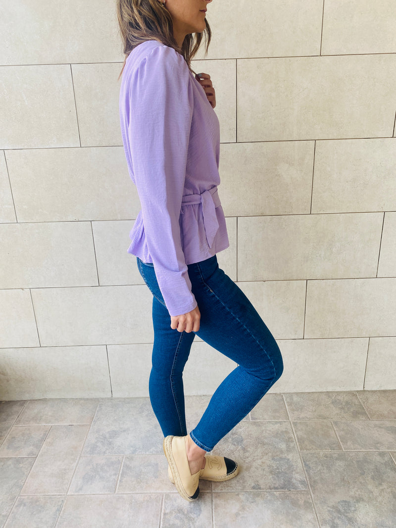 Lilac Buckle Top