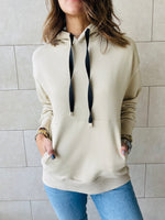 Beige Hoodie Sweatshirt