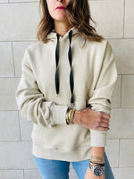 Beige Hoodie Sweatshirt