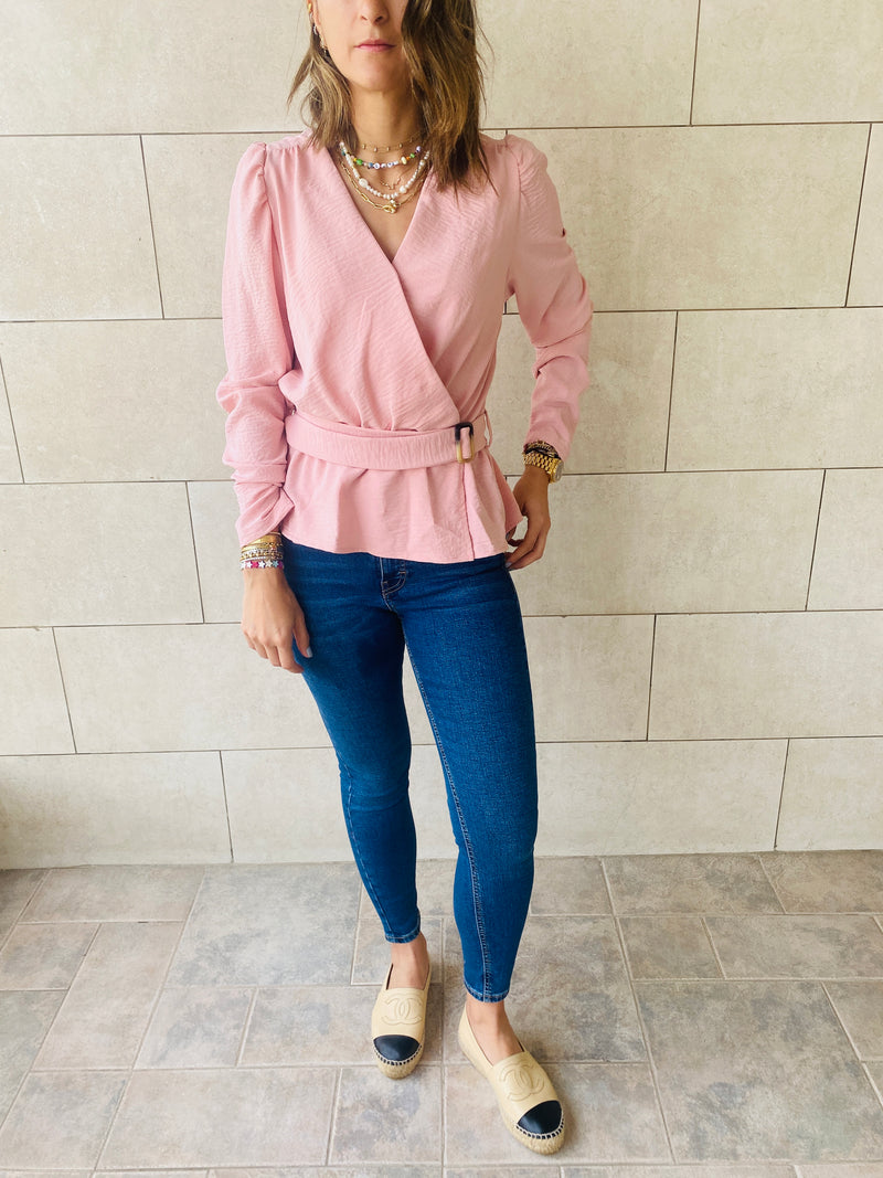 Blush Buckle Top