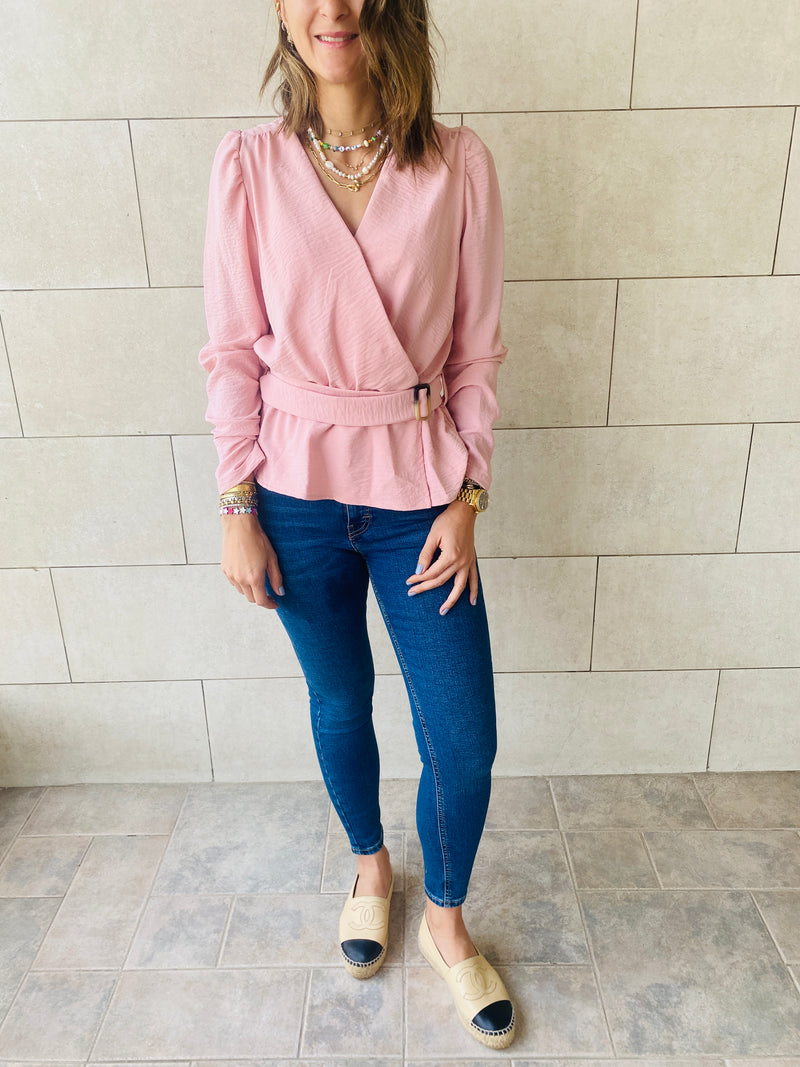 Blush Buckle Top
